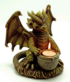 Big Dragon Tee Light/Incense Burner